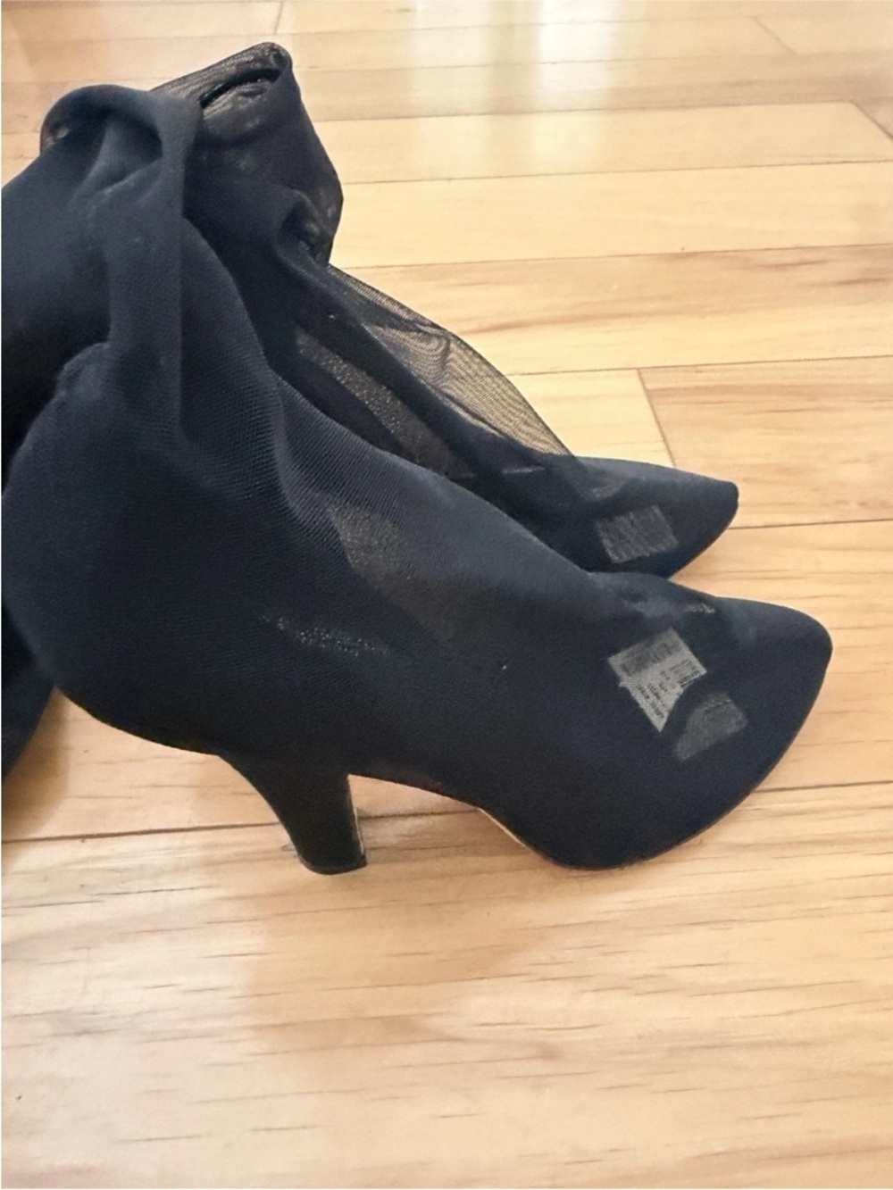Dolce & Gabbana Black Mesh Thigh-High Heeled Boots View 6